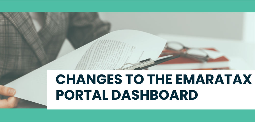 Changes to the EmaraTax Portal Dashboard
